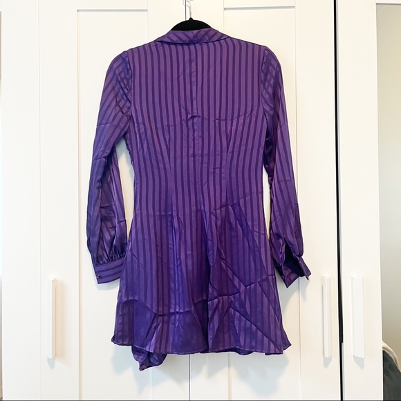 L'Academie The Helen Mini Dress in Violet Indigo - Picture 3 of 7